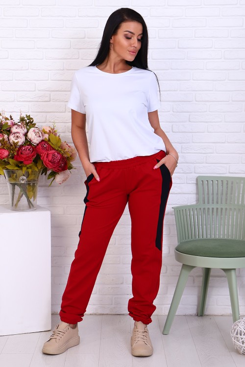 Женские брюки 11198 НТ красный