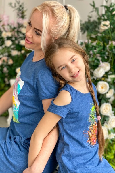 Платье для девочки 5055 НТ индиго Платье для девочки 5055 НТ индиго