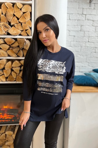 Женская туника 7288 НТ темно-синий