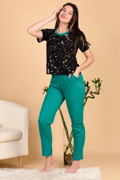 Женский костюм с брюками 30521 НТ черный